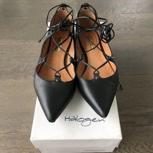 HALOGEN 'Owen' Pointy Toe Ghillie Flats Shoes Sz 6